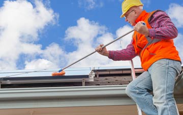 Dog Village soft wash roof cleaning